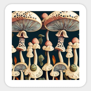 mushroom pattern Sticker